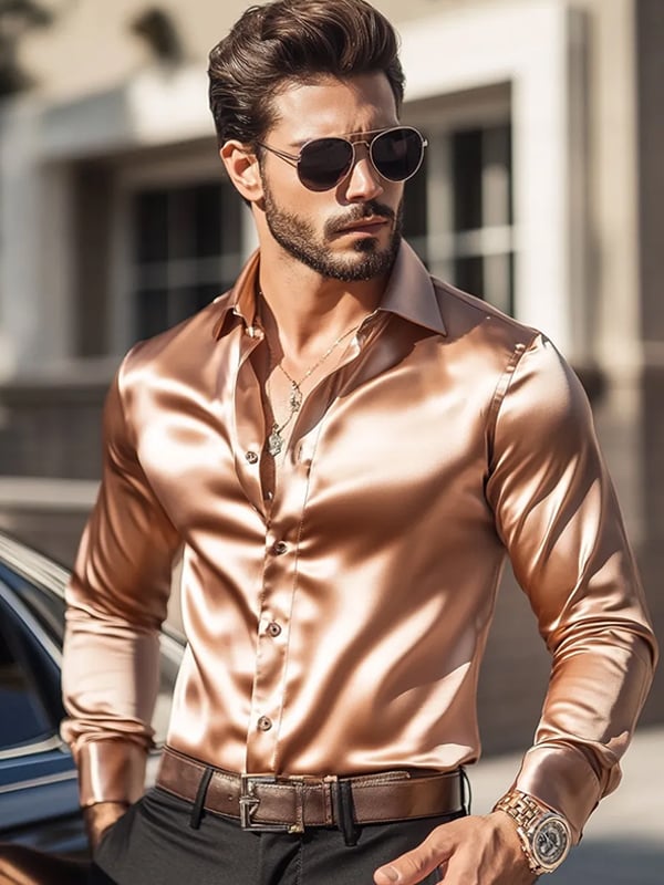 Men's Light Striped Print Shirt