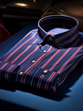 Men's Plaid Business Long Sleeve Shirt