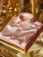 Men's Silk Business Luxury Long Sleeve Shirt