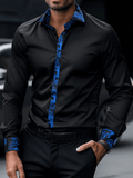 Men's Casual Striped Long Sleeve Shirt