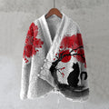 Vintage Japanese Cat Art Design Kimono
