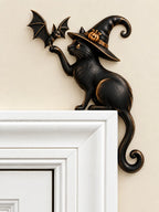 Black Cat Art Door Frame Corner Decor