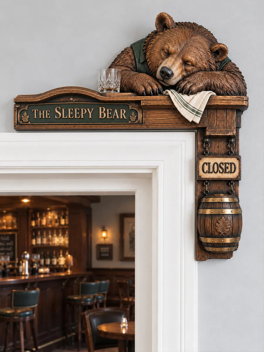 "The Sleepy Bear" Door Frame Corner Decor