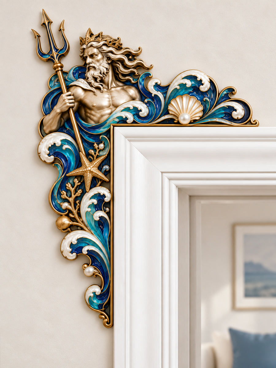 Ocean King Poseidon Art Door Corner Decor