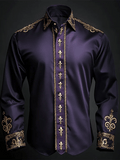 Men's Silk Design Printed Long Sleeve Shirt