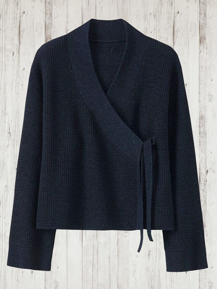 Vintage Japanese Style V Neck Cozy Kimono Cardigan