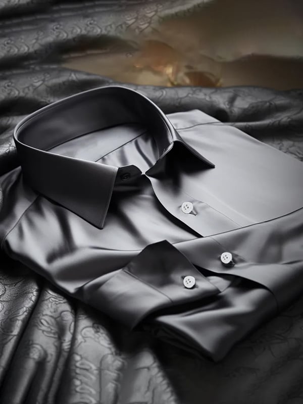 Men's Contrast Color Print Long Sleeve Shirt