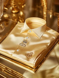 Men's Silk Business Luxury Long Sleeve Shirt