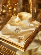 Men's Silk Business Luxury Long Sleeve Shirt