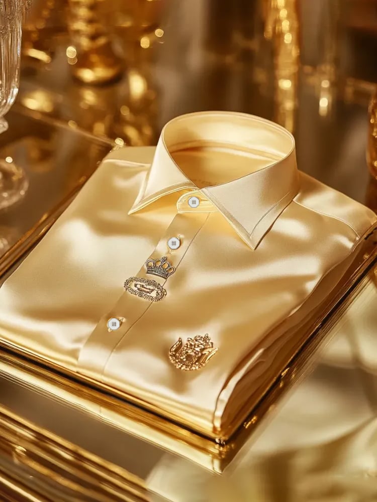 Men's Silk Business Luxury Long Sleeve Shirt
