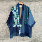 Women's Casual Cotton And Linen Floral Patchwork Cardigan