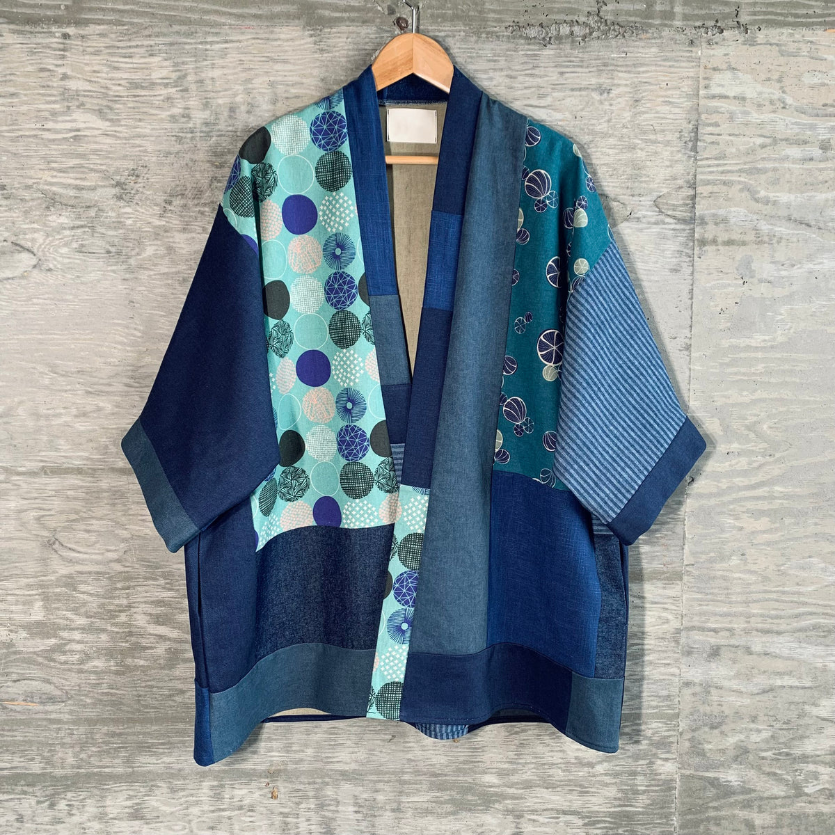 Women's Casual Cotton And Linen Floral Patchwork Cardigan