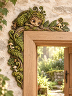 Whimsical Mossy Forest Sprite Door Frame Corner Decor