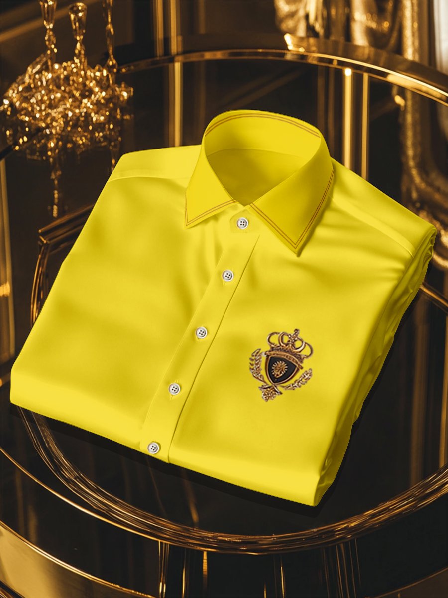 Men's Silk Luxury Business Long Sleeve Shirt
