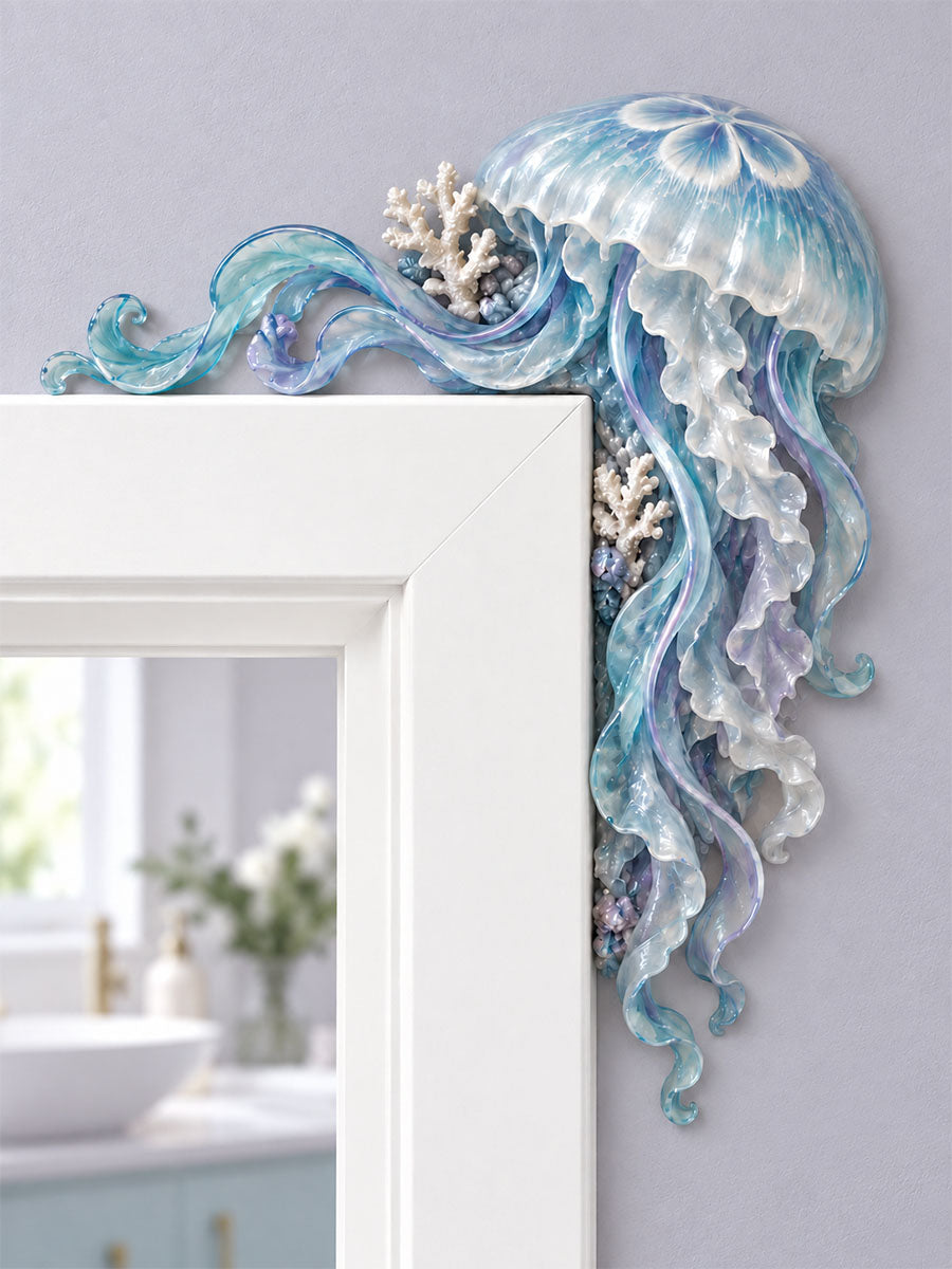 Enchanted Jellyfish & Coral Door Frame Corner Ornament