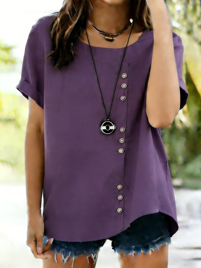 Women's Loose Simple Solid Color Top