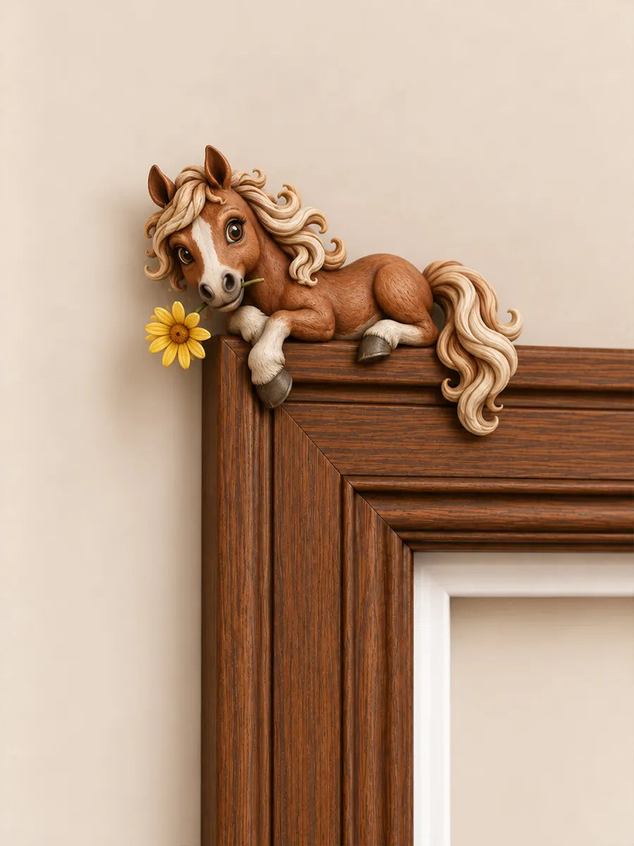 Funny Horse Door Frame Wall Decoration