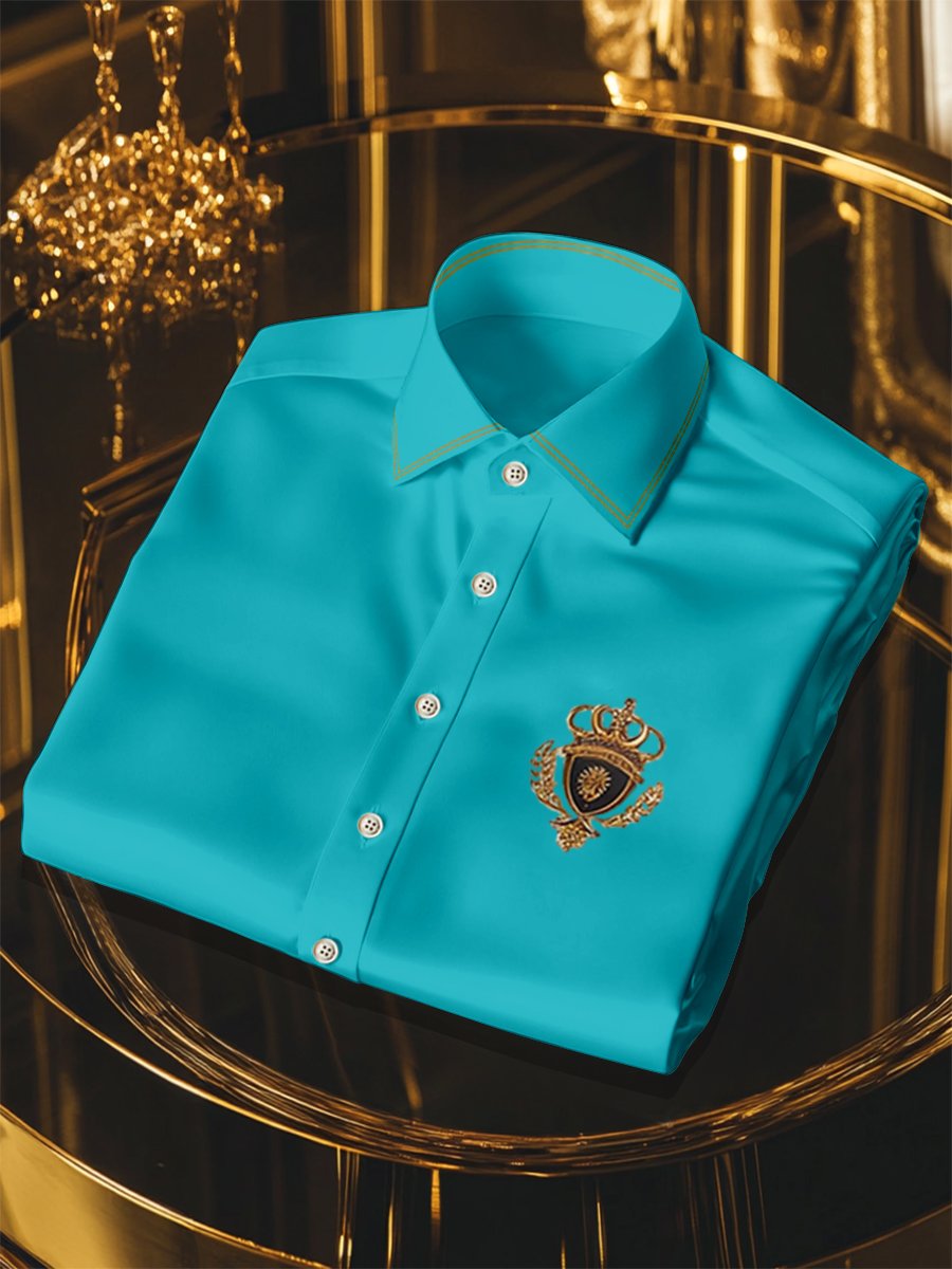 Men's Silk Luxury Business Long Sleeve Shirt
