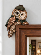 🦉 Detective Owl Door Frame Corner Decor