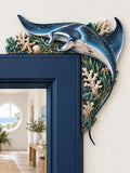 Manta Ray Underwater Reef Door Frame Corner Ornament