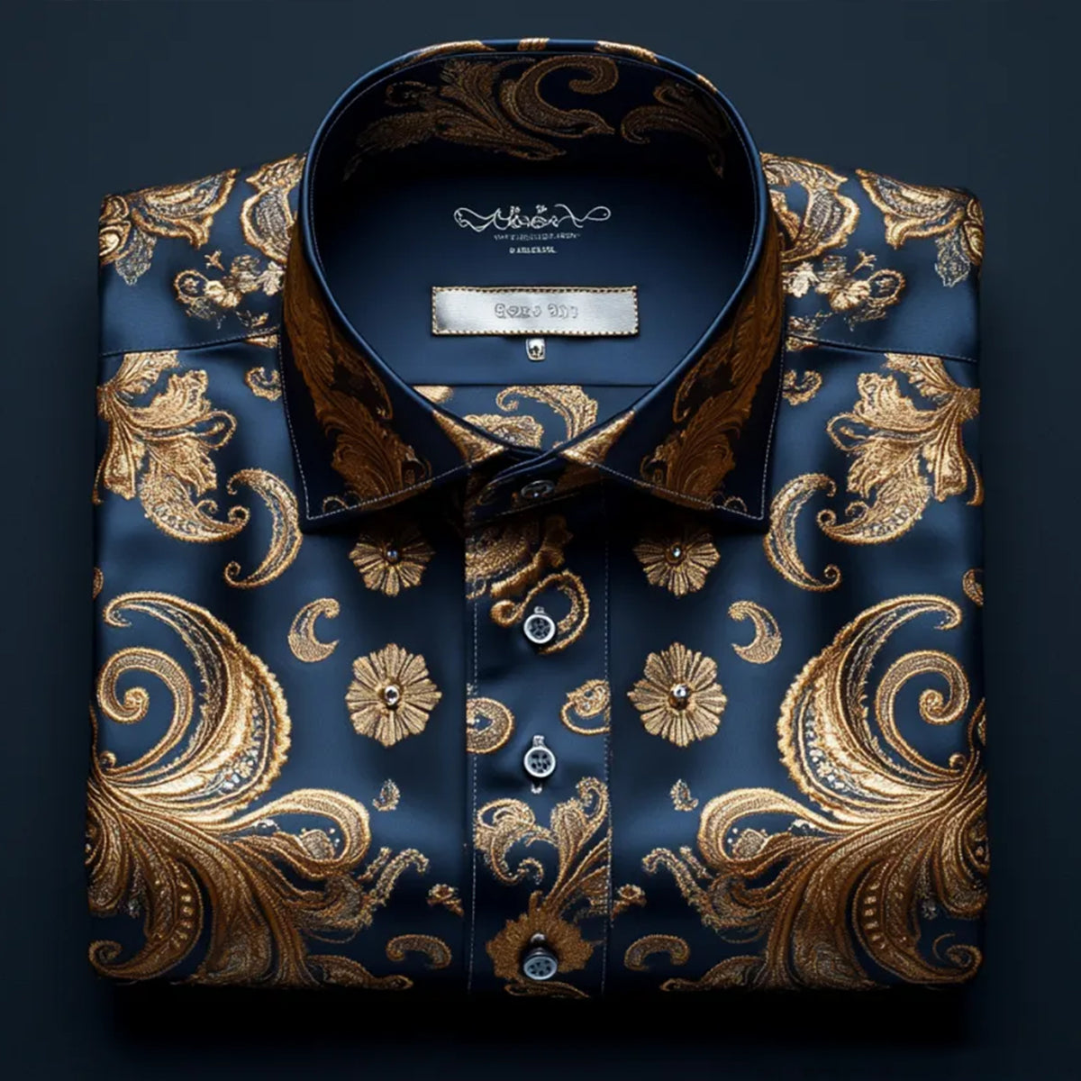 Men's Light Luxury Business Striped Print Shirt
