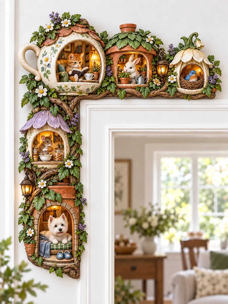 🌿Whimsical Fairy Tale Animal Door Frame Corner Decor