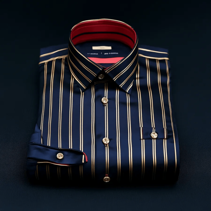Men's Satin Solid Color Long Sleeve Shirt