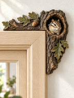 ✨ Rustic Woodland Chipmunk Door Corner Decor