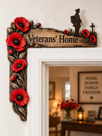 Veterans’ Home Wooden Door Frame Decor