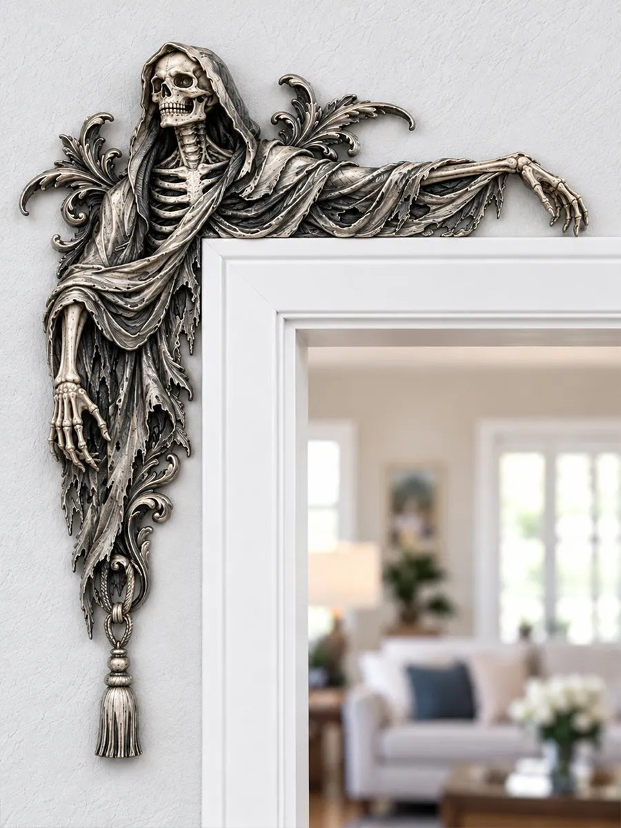💀 Gothic Grim Reaper Door Frame Corner Decor