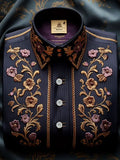 Men's Light Luxury Business Striped Print Shirt