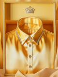 Men's Satin Wing Luxury Business Long Sleeve Shirt