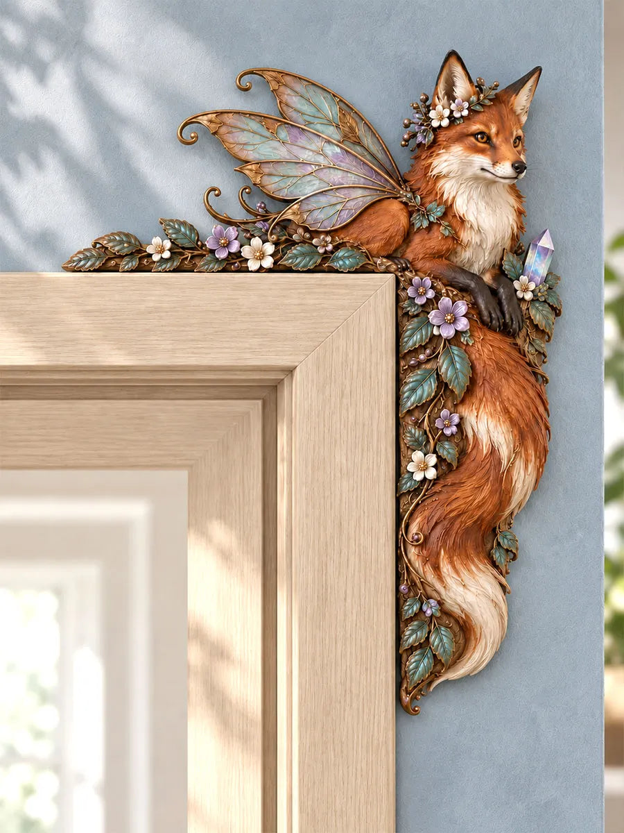 Floral Fairy Fox Door Frame Corner Decor