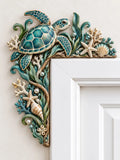Wooden Sea Turtle Door Frame Corner Decor