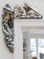 Enchanted Winter Dragon & Messenger Corner Door Frame Decor