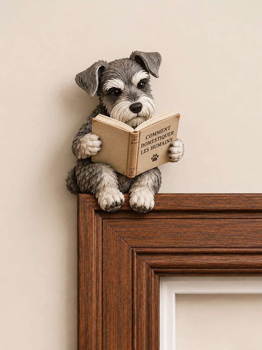 Funny Book Lover Dog Door Frame Wall Decoration
