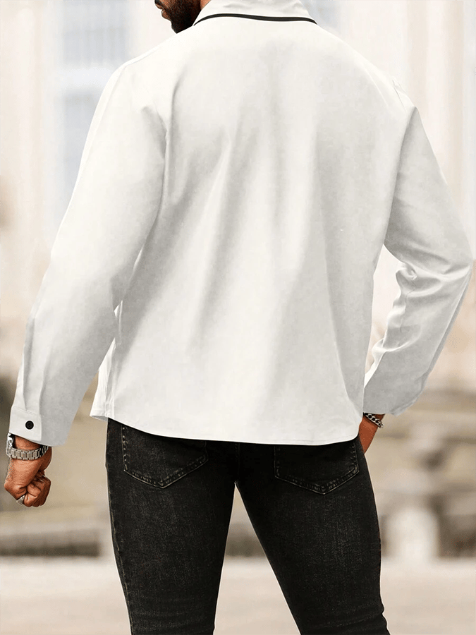 Men's Striped Business Casual Shirt