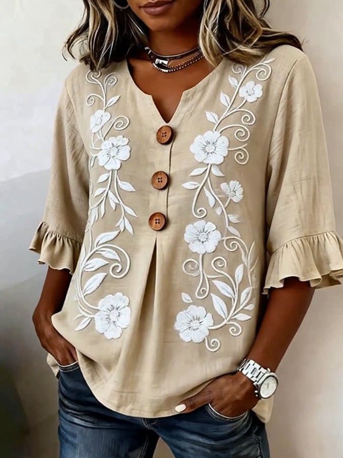 Women'S Casual Printed Top