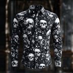 Men's Vintage Art Skull Shirt