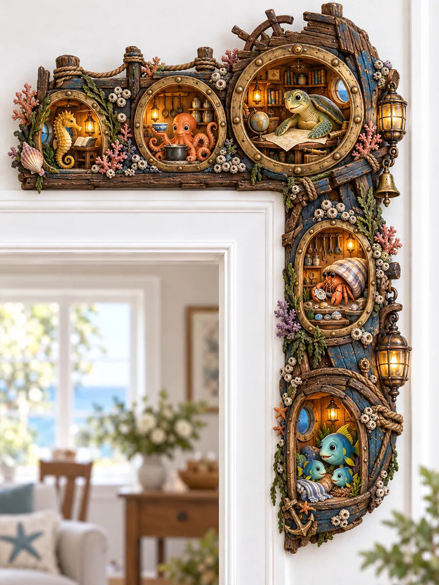 🌊Nautical Sea Creature Shipwreck Door Corner Decor