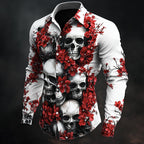 Men's Casual Vintage Black Pattern Shirt