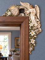 Resurrection Tomb Angel & Lily Door Frame Corner Decor