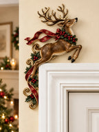 Christmas Deer Art Door Corner Decor