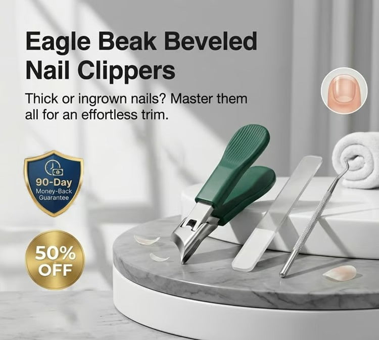 🦅 Precision Ingrown Toenail Clippers Kit – Ultimate Nail Care Solution