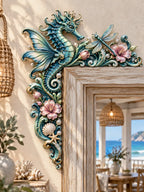 Ocean Seahorse Wooden Door Corner Decor