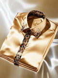 Men's Satin Long Sleeve Shirt