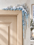 ❄️Enchanting Winter Wonderland Icicle Door Corner Frame Decor