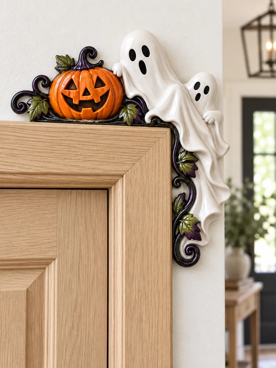🎃 Halloween Ghost & Pumpkin Door Frame Corner Decor