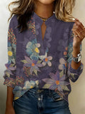 Women's Vintage Print Art Shirt