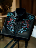 Men's Satin Luxury Vintage Business Long Sleeve Shirt